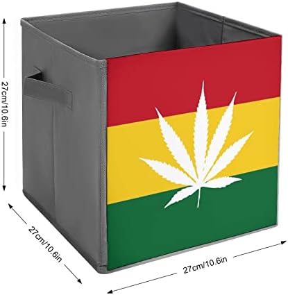 Korov reggae Sklopivi tkanini za pohranu bin kockice Organizator sklopiva kutija s ručkama