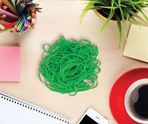 200 zelene gumene trake, prema boljim uredskim proizvodima, veličine 33, 200 / vrećica, svijetle zelene gumene