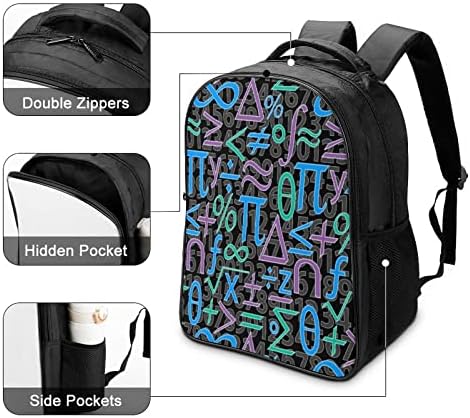 Math Notes putni ruksak estetska torba za knjige teški rameni Radna torba za muškarce školske žene 16