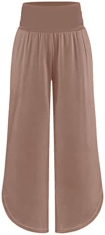 Miashui Slatke casual pantalone za žene Žene Udobne solidne boje joga džep nepravilne sportske hlače za