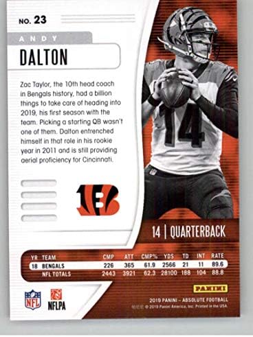 2019 Panini Apsolute Green 23 Andy Dalton Cincinnati Bengals NFL fudbalska trgovačka kartica