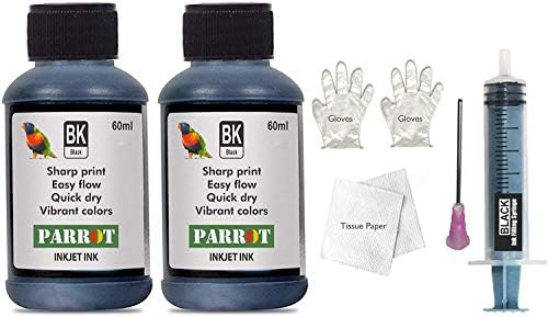 Parrot ink refill kit pogodan za HP 61 Crni kertridž sa mastilom kompatibilnim sa 120 ml, Alati i uputstva
