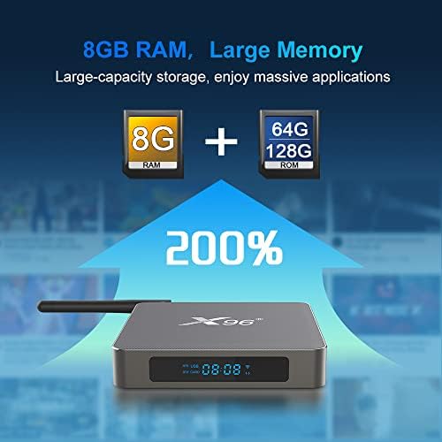 8GB 64GB X96 X6 TV kutija za android 11.0 Smart Box RK3566 Podrška 4K H.265 2.4 i 5GHz Dual WiFi BT 4,2 1000m