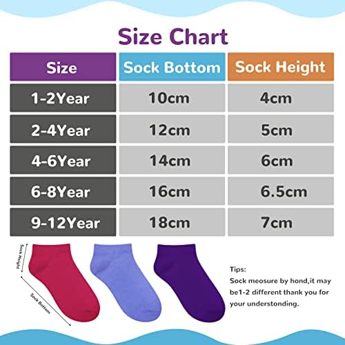 BOOPH 25 paket za djecu nisko izrezane čarape za gležnjeve Dječaci Djevojčice pola jastuka atletske