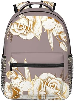 Cvjetni turistički ruksak za laptop žene Bookbag Lagani ruksak za djevojčice Podesivi koledž ruksak odgovara 15,6 inčnim prijenosnim prenosnim prenosnim slomnim muškarcima veliki cvjetni cvjetni