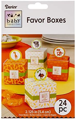 Darice Jungle zoo životinjski tematski favorizirani kutije za tuširanje - rođendan za bebe, kutija za