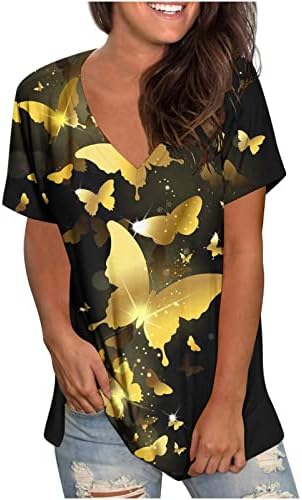 Dressy cvjetni ispis majice za žene ljeto vrhovi Ležerne prilike labave teksture Ispisani tunik Trendi Trendi