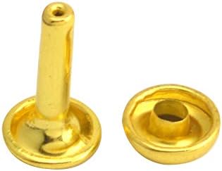 Fenggtonqii Zlatni dvostruki kapa za zakovice za zakovice metalni nosač 8 mm i post 10 mm pakovanje
