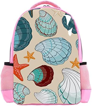 VBFOFBV lagani ruksak za laptop za muškarce i žene, crtane zvijezde Scallop ljetna plaža