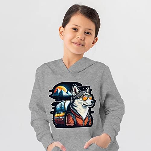 Cool Husky Kids 'spužva Fleece Hoodie - sunčane naočale dječje hoodie - ilustracija hoodie za djecu
