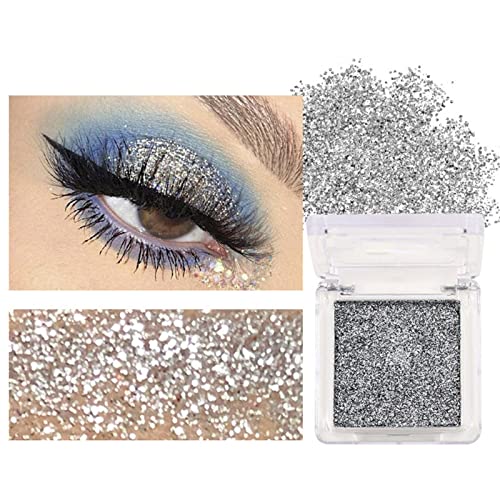 Guolarizi Grey Silver Glitter Glitter Eyeshadow Makeup Cool Shades Glitter Sjenilo Makeup Black