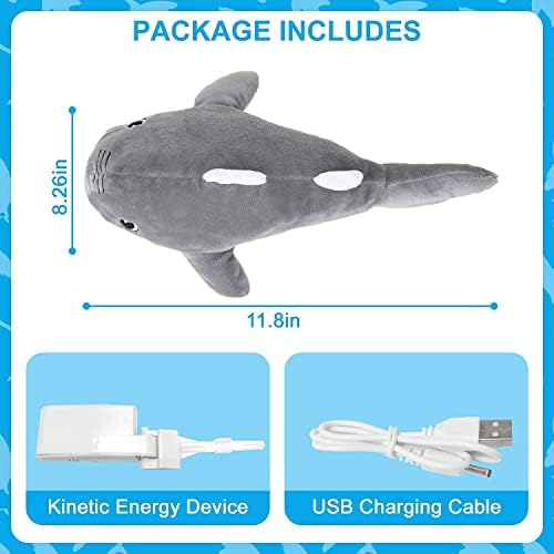 SCENEREAL Flopping riba mačka igračka za interaktivne， Automatsko kretanje mačka igračke, električni Shark
