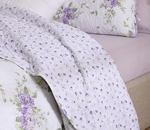 Shabby Chic® - Queen Quilt set, obrnuta pamučna posteljina sa odgovarajućim shams, elegantnim cvjetnim