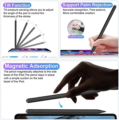 Stylus olovka za Apple iPad, s detekcijom nagiba za odbacivanje palmi, kompatibilan sa Apple iPad