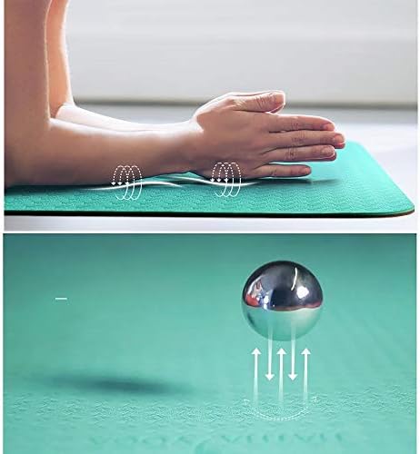 QTT yoga mat Yoga višenamjenska neklizajuća prostirka za jogu za vježbanje visoke gustine sa trakom za nošenje-TPE