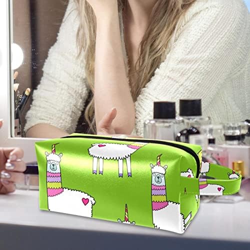 Tbouobt pokloni za muškarce Žene šminke torbe toaletne torbice Male kozmetičke torbe, lama crtani životinja
