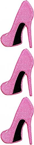Jednomx 3pcs. Modna ružičasta cipela za cipele za cipele crtana naljepnica glačala na zakrpama DIY Applique