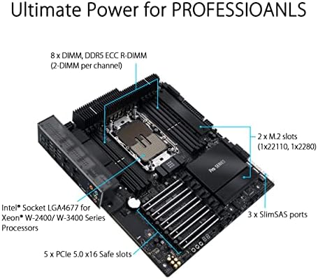 ASUS PRO WS W790-ACE Intel LGA 4677 CEB matična ploča, 5xpcie 5,0x16 slotovi, DDR5 R-DIMM,