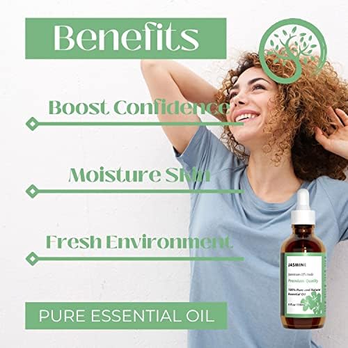 Jasmin eterično ulje za difuzor, čisto i prirodno Aromaterapijsko ulje za kosu & Njega kože, masaža tijela,