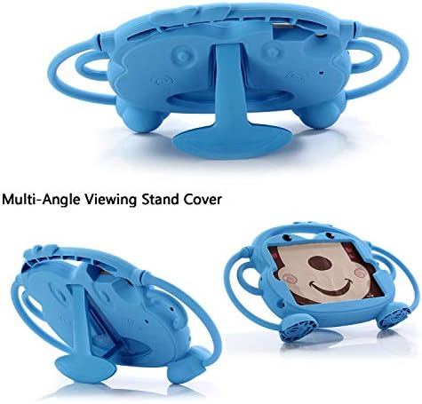 iPad mini 1/2/3/4 futrola za djecu, uleking silikonski gel mekana slatka životinja 3D crtani dječji otporan EVA pokrivač s netoksičnim drškama za vodu otporan na udarce za Apple iPad mini 4/3/1, plavi majmun