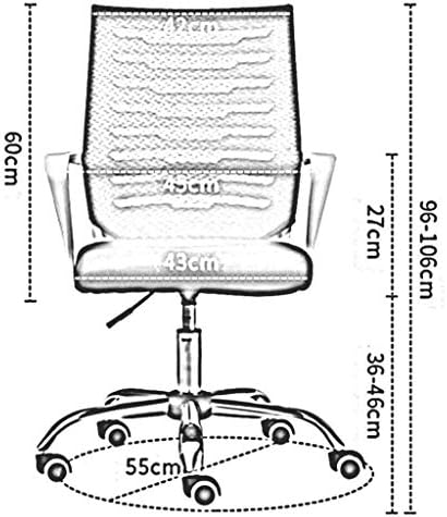 Ygqbgy kancelarijska stolica -okretna lumbalna potporna stolica sa srednjim leđima, kompjuterska ergonomska