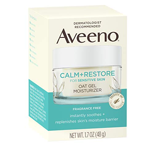 Aveeno Calm + Restore Oat Gel hidratantna krema za lice za osjetljivu kožu, lagana gel krema hidratantna krema
