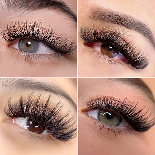 VEYES INC Layelash Extension Easy Fan Volume Lashes Mixed Tray 0.05 CC Curl 8-16mm, self Fanning lash extension