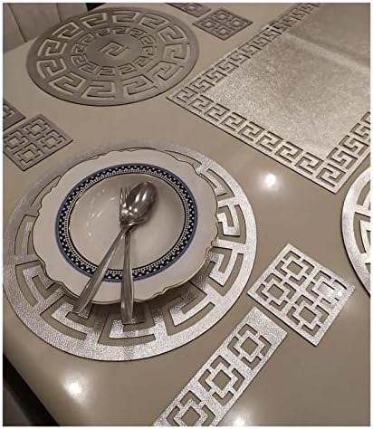 Yangxiup Placemats Gold Luksuzni trkač stola Srebrni trkači za stol Moderna kuća Stolcloth Tabela za ručavanje