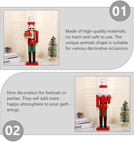 BESTOYARD Božić dekorativna Nutcracker ručni rad drvene lutkarske figure vojnik igračka poklon Svečana