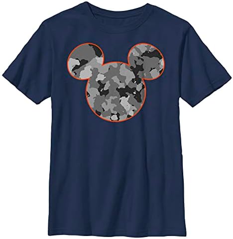 Disney Unisex Kid's Classic Mickeys Camo Boys majica sa kratkim rukavima, Crna, Omladinski Haski mali