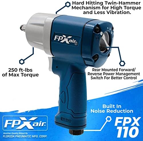 Fpxair kompozitni udarni ključ: FPX - 110, automobilski električni alati za mehaniku, garažni vazdušni alati-3/8