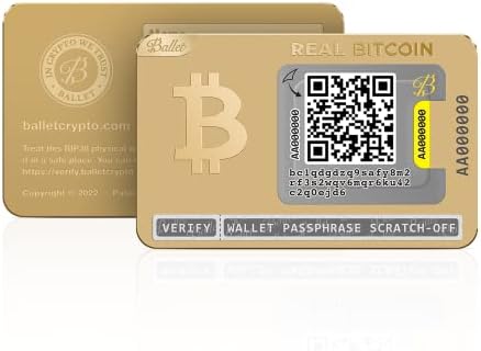 Balet REAL Bitcoin, Gold Edition - najlakša kripto hladna kartica, Novčanik za hardver za Kriptoturcy