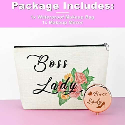 Boss Lady Pokloni za ženska torba za šminku Funny Boss Day poklon ideja džepna šminka ogledala šefa promocija