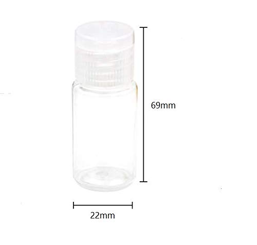 LASSUM 10kom 15ml prazna Plastična bočica za uzorak sa preklopnim poklopcem posuda za lonac sa bočicama