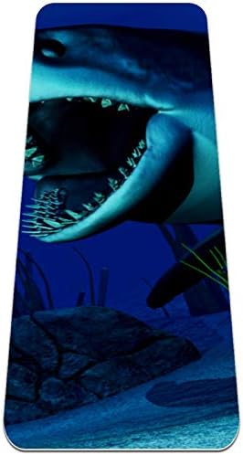 Siebzeh 3D Shark Premium Thick Yoga Mat Eco Friendly Rubber Health & amp; fitnes non Slip Mat za