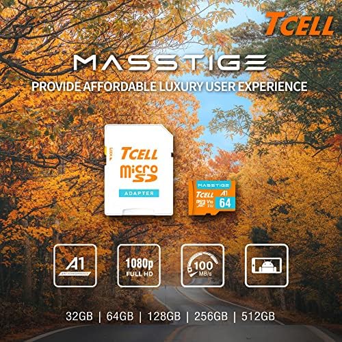 TCELL MASSTIGE 64GB microSDXC memorijska kartica sa adapterom - A1, UHS-I U1, V10, Micro SD kartica,