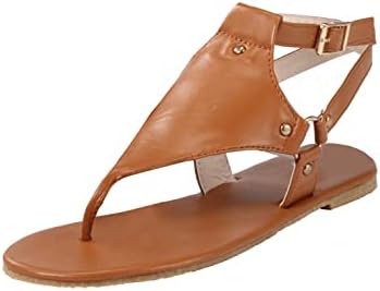 Sandale za žene Dressy ljeto, papuče za žene Gladiator t-Strap Flats Fashion Clip Toe japanke ravne cipele