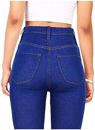 Andongnywell ženske uske rastezljive farmerke visokog struka Slim Fiit rastezljive teksas pantalone sa