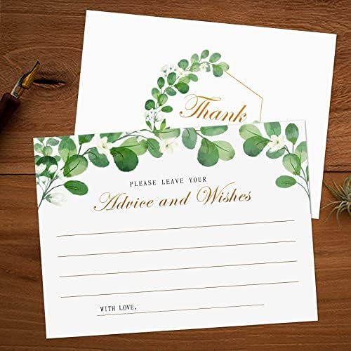 Snaga UNICO Cvijeta dvostrana savjeta dizajna i želje -Evegreen Gardenia Design 5 * 7in kartice za vjenčanja,