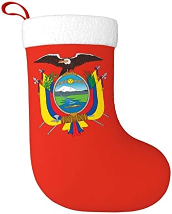 Nacionalni amblem sa sjedištem Ekvador Božićne čarape Xmas Dekoracija Klasika 18 inča kamin viseći čarapu