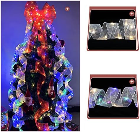 DBYLXMN Božićna traka Fairy Lights Božić LED svjetla dvostruka traka žičana svjetla božićna jelka dekoracija