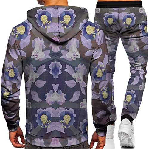 Urvip Unisex 3D digitalni ispisani duks i duks pulover cvjetni novost uzorak kapuljača sa 2 komada odjeća