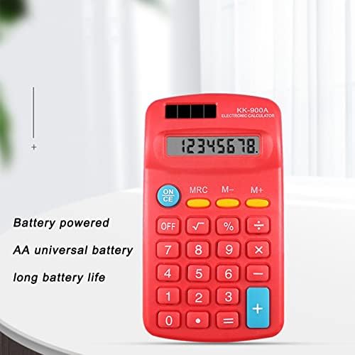 Topincn kalkulatori, bistro zaslon Mali kalkulator baterija Pokrenut za poslovanje za ured za školu Crveno
