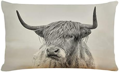 Ahloki Poljoprivredna jastuk pokriva kravlje jastuk 12x20 inča Highland Cord Decor jastuk Case Decor Lumbars