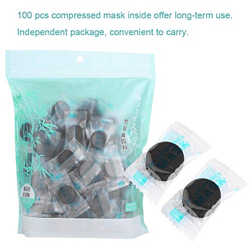 100kom / pakovanje bambusova drvena komprimirana maska za lice, jednokratna Njega kože DIY maska za