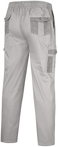 Platnene pantalone muške muške jednobojne letnje Casual sve pantalone moderne tkane duge kargo pantalone sa