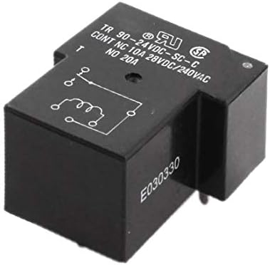 X-DREE DC 24V Voltage 6-pinski nosač za PCB opće namjene elektromagnetni relej Crni(DC 24 ν