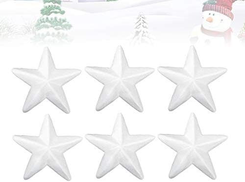 Holibanna Foam zvijezda pjena polistiren pentagrammski oblici 3,15 inča bijeli božićni obrtni obrtni
