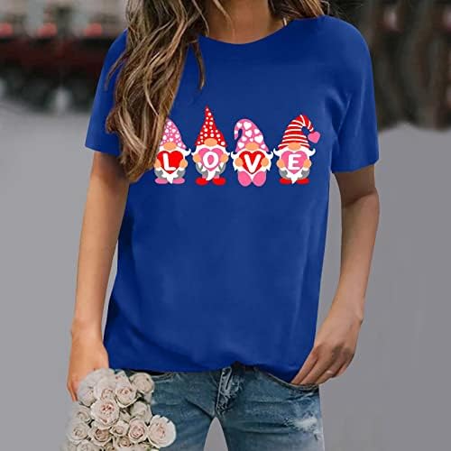 Valentines odgovarajuće košulje za žene Muškarci Lips Love Heart Print Short rukava Of Majica Majica Muž i