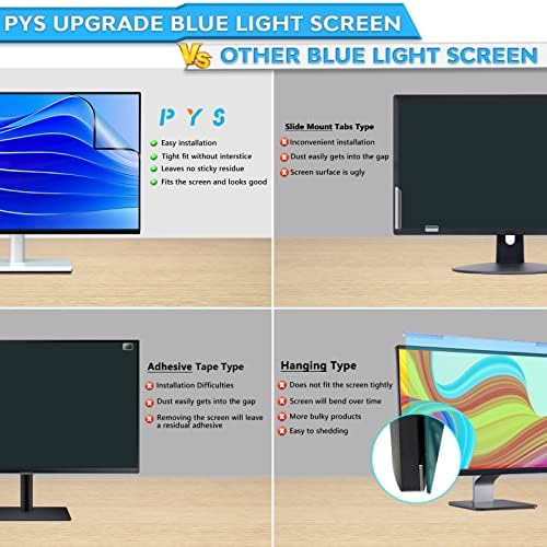 [2023 najnoviji] PYS 24-inčni blokator plavog svjetla na računaru za 16:9 Monitor širokog ekrana